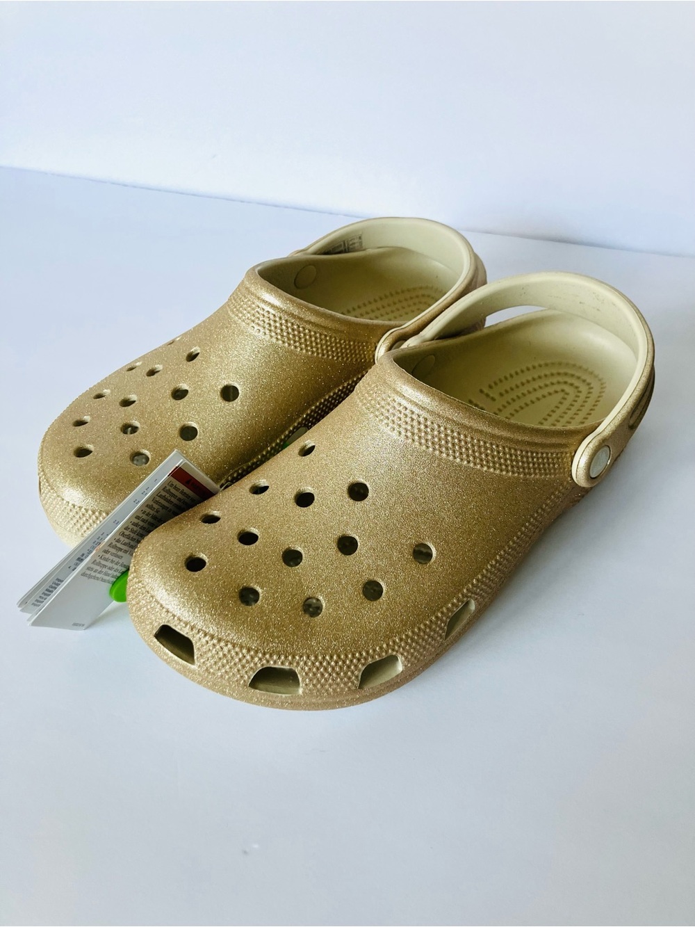 Women's Crocs Champagne Glitter Clogs Brand New Size M 9 - W 11